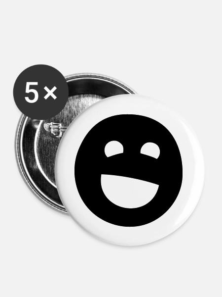 Ausgefuellt - Buttons groß 56 mm (5er Pack) - Weiß