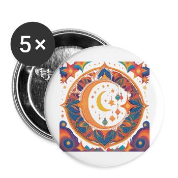 Ramadan Gift Eid Mubarak Islam Allah Muslim - Buttons large 2.2''/56 mm (5-pack) - white - Front