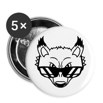 Fox Sunglasses Cool Peeps High Evil Eye Fun - Buttons large 2.2''/56 mm (5-pack) - white - Front