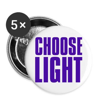 choose light - Buttons large 2.2''/56 mm (5-pack) - white - Front