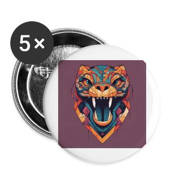 Panther - Buttons large 2.2''/56 mm (5-pack) - white - Front