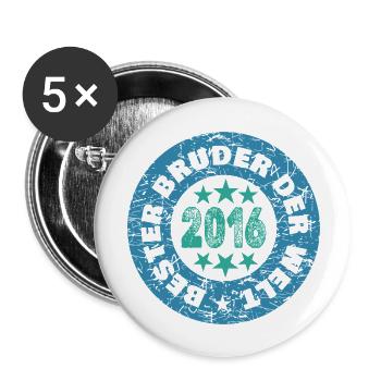 Millésime 2016 - Lot de 5 grands badges (56 mm) - blanc - Devant