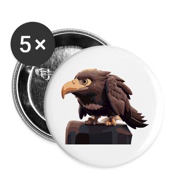 Bande dessinée Eagle - Lot de 5 grands badges (56 mm) - blanc - Devant