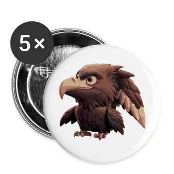 Bande dessinée Eagle - Lot de 5 grands badges (56 mm) - blanc - Devant