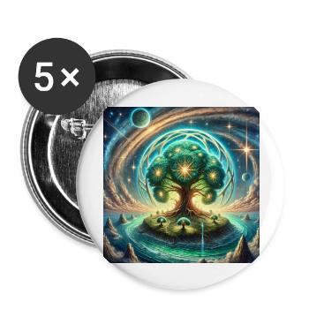 Licht im Ozean - Buttons groß 56 mm (5er Pack) - Weiß - Vorne