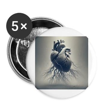 Rooted - Buttons large 2.2''/56 mm (5-pack) - white - Front
