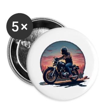 Freiheit - Buttons groß 56 mm (5er Pack) - Weiß - Vorne