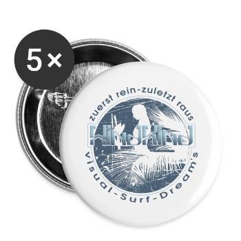 Visual Surf dream - Buttons large 2.2''/56 mm (5-pack) - white - Front