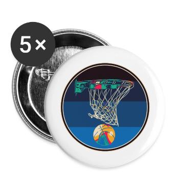 Fb7 2 - Lot de 5 grands badges (56 mm) - blanc - Devant