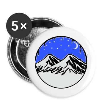 Starry sky mountains - Buttons large 2.2''/56 mm (5-pack) - white - Front