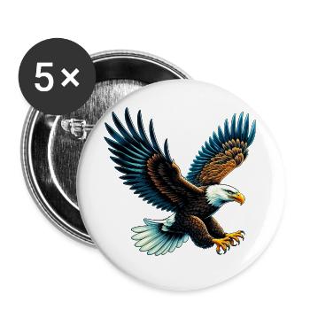 Eagle - Buttons large 2.2''/56 mm (5-pack) - white - Front