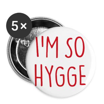 I'M SO HYGGE - Buttons large 2.2''/56 mm (5-pack) - white - Front