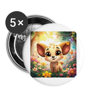 Sweet F - Buttons groß 56 mm (5er Pack) - Weiß - Vorne