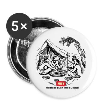 LGBT 54 - Buttons large 2.2''/56 mm (5-pack) - white - Front