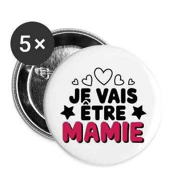 I'm going to be Granny - Buttons large 2.2''/56 mm (5-pack) - white - Front
