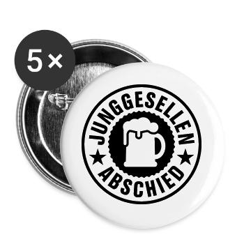 Bachelor Party Beer - Buttons large 2.2''/56 mm (5-pack) - white - Front