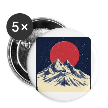 Mountain day - Buttons groß 56 mm (5er Pack) - Weiß - Vorne