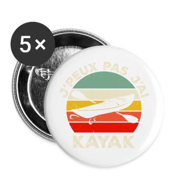 Just a retiree who loves hiking, retirement - Buttons large 2.2''/56 mm (5-pack) - white - Front