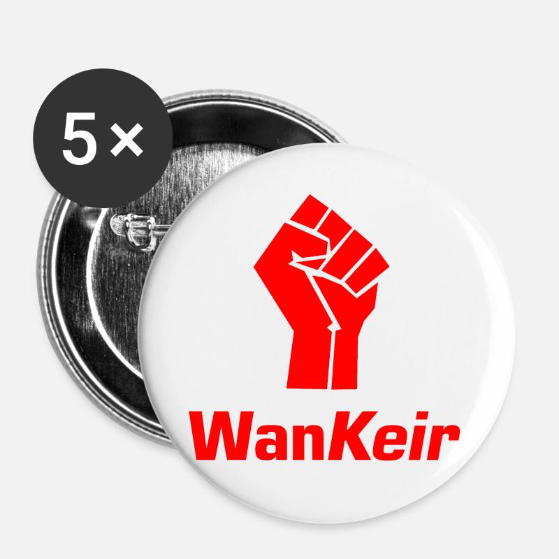 WanKeir Red - Buttons large 2.2''/56 mm (5-pack) - white