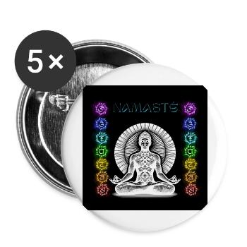 Namastè White - Buttons groß 56 mm (5er Pack) - Weiß - Vorne