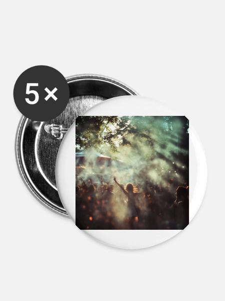 Shiny festival - Buttons groß 56 mm (5er Pack) - Weiß