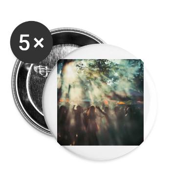 Rave - Buttons groß 56 mm (5er Pack) - Weiß - Vorne