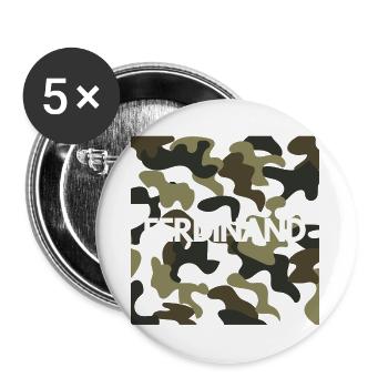 Ferdinand Name Hoodie Männer Qualität camouflage - Buttons groß 56 mm (5er Pack) - Weiß - Vorne