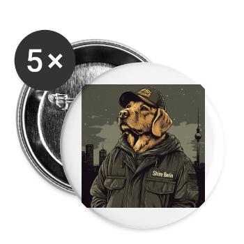 My friend Rudi - Buttons groß 56 mm (5er Pack) - Weiß - Vorne