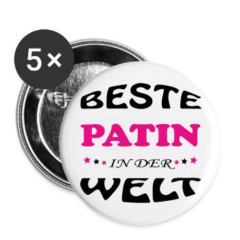 BESTE PATIN MARRAINE IN DER WELT - Lot de 5 grands badges (56 mm) - blanc - Devant