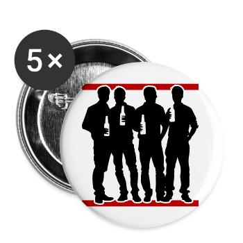 Bachelor Party Party Celebrations Bachelor Party - Buttons large 2.2''/56 mm (5-pack) - white - Front