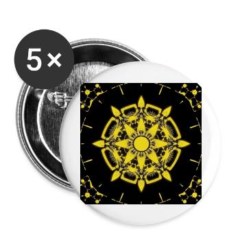 Cyber-Muster - Buttons groß 56 mm (5er Pack) - Weiß - Vorne