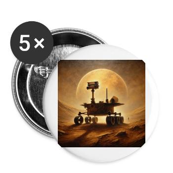 Rover sur Mars : la découverte commence - Lot de 5 grands badges (56 mm) - blanc - Devant