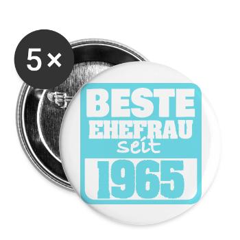 1965 - Lot de 5 grands badges (56 mm) - blanc - Devant