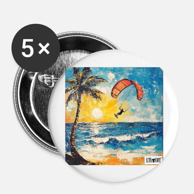 Kite - Buttons large 2.2''/56 mm (5-pack) - white