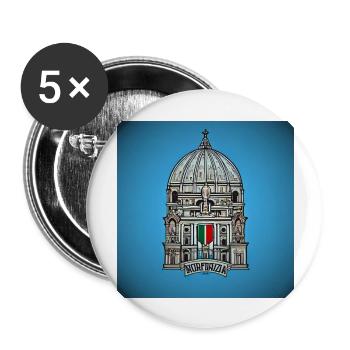 Italienische Städte - Buttons groß 56 mm (5er Pack) - Weiß - Vorne