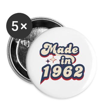 Made in 1962 Retro - Buttons large 2.2''/56 mm (5-pack) - white - Front