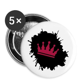Blobs Crown - Buttons large 2.2''/56 mm (5-pack) - white - Front