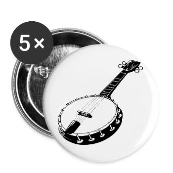 Banjo - Buttons large 2.2''/56 mm (5-pack) - white - Front