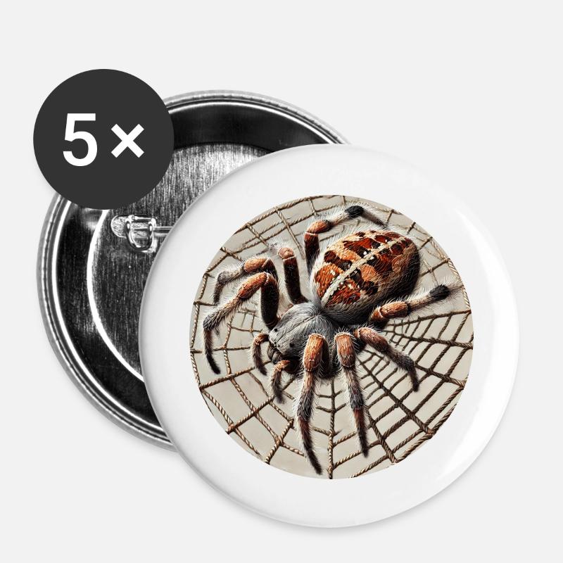Cross spider - Buttons large 2.2''/56 mm (5-pack) - white