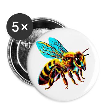 Bee - Buttons large 2.2''/56 mm (5-pack) - white - Front