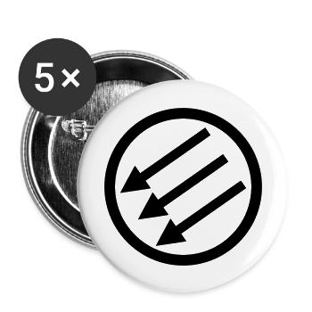 Järnfronten / Eiserne Front / Iron Front - Lot de 5 grands badges (56 mm) - blanc - Devant