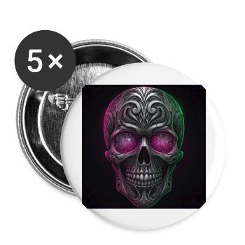 dead - Buttons groß 56 mm (5er Pack) - Weiß - Vorne