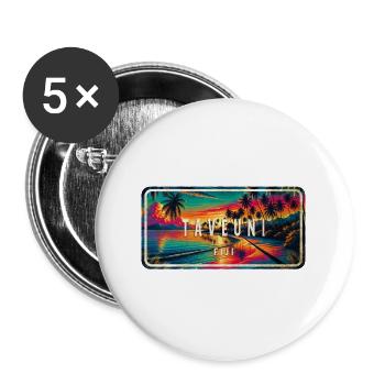 Taveuni – The Hidden Paradise - Buttons large 2.2''/56 mm (5-pack) - white - Front