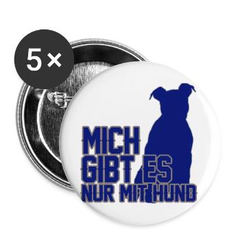 9 - Buttons large 2.2''/56 mm (5-pack) - white - Front