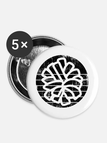 Cheerleader Pompons Skizze - Buttons groß 56 mm (5er Pack) - Weiß