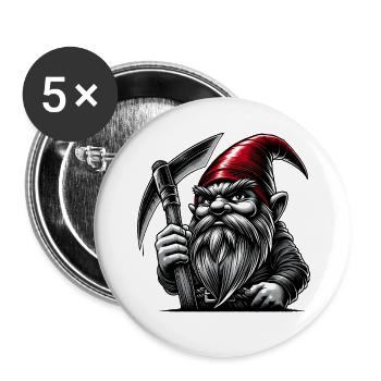 Not all dwarves are nice - Buttons large 2.2''/56 mm (5-pack) - white - Front