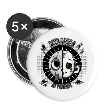 Schlafdieb? Schon in Ausbildung! - Buttons groß 56 mm (5er Pack) - Weiß - Vorne
