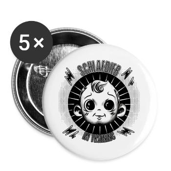 Schlafdieb? Schon in Ausbildung! - Buttons groß 56 mm (5er Pack) - Weiß - Vorne