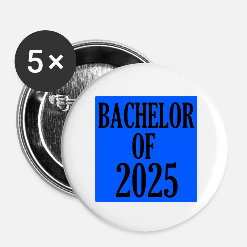 Bachelor 2025 Design - Buttons large 2.2''/56 mm (5-pack) - white