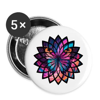 Butterfly Glow - Buttons large 2.2''/56 mm (5-pack) - white - Front